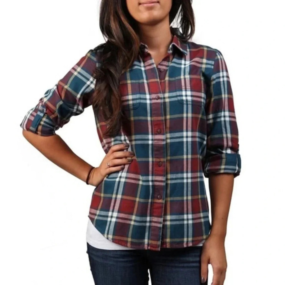The North‎ Face Fair Acres Flannel Button Down Women's Shirt Size Medium …